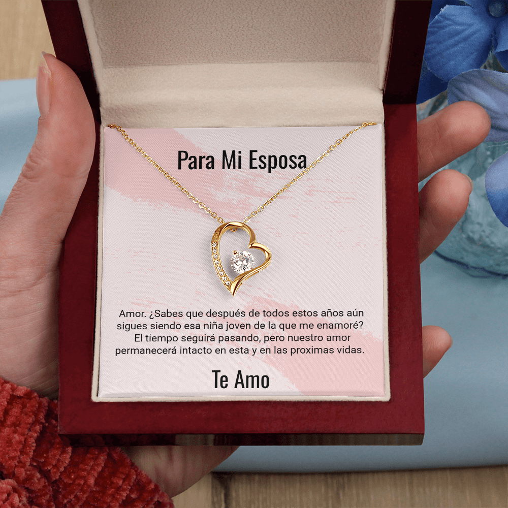 Collar de Corazón para Esposa- Nuestro Amor Permanecerá Intacto